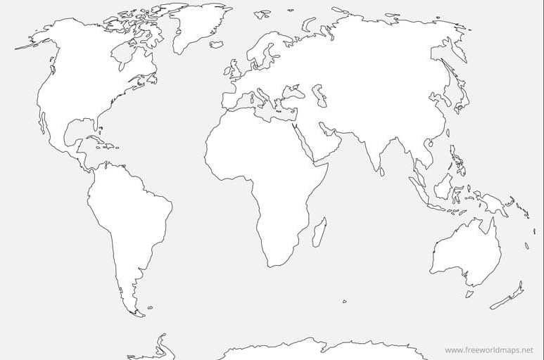 World Map from https://www.freeworldmaps.net/printable/