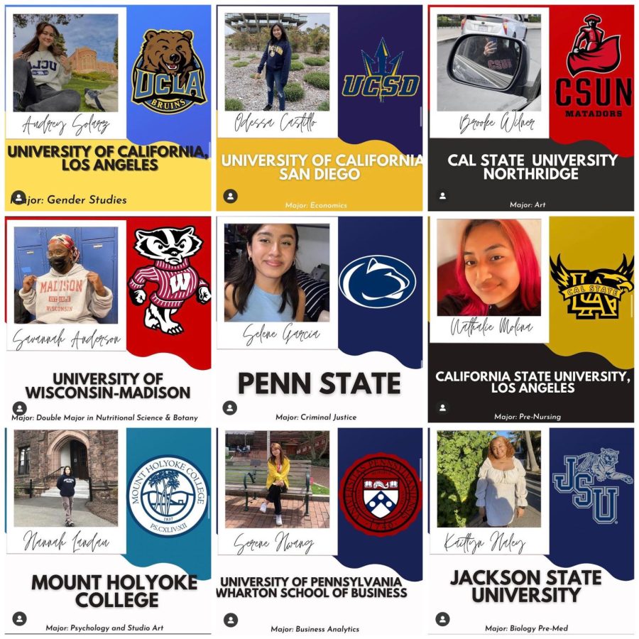 A few college decisions from GALA 2022 seniors