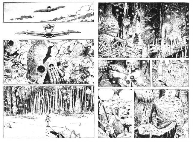 Nausicaa Graphic Novel Panels